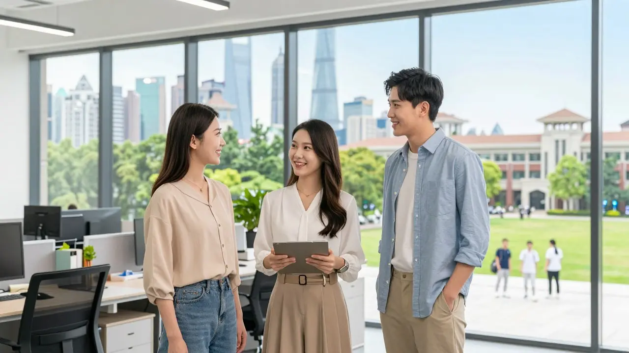 Lớp dự bị tiếng Trung cho sinh viên quốc tế luyện nghe nói tại một trường đại học Trung Quốc