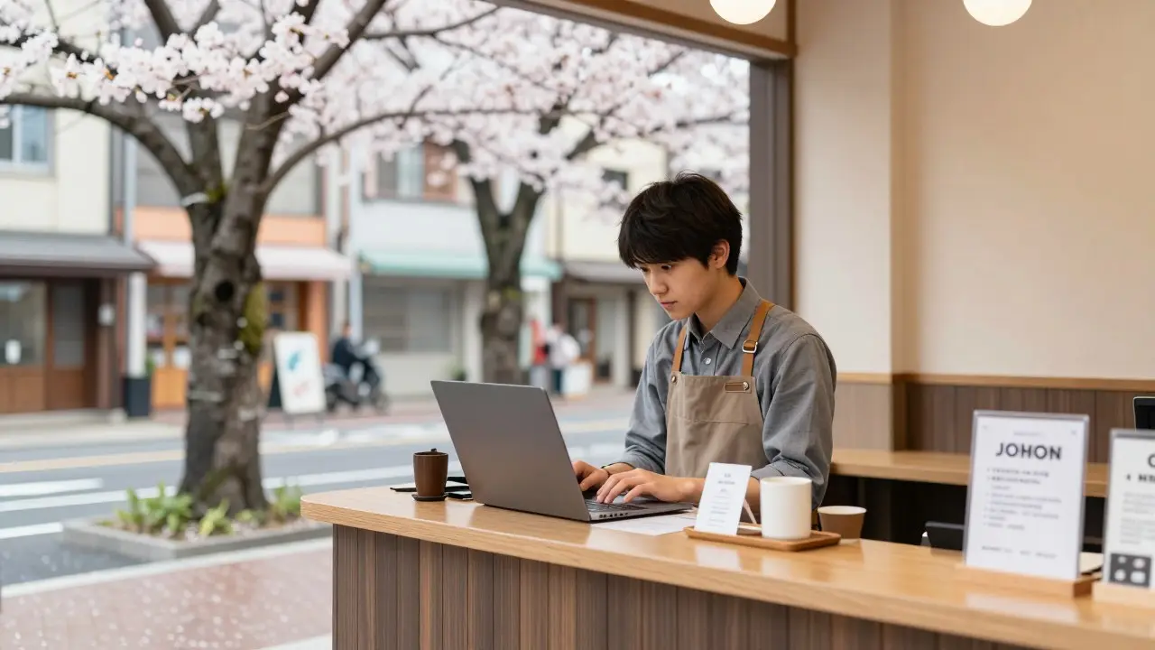 Sinh viên đọc tài liệu và luyện dịch trong thư viện của một trường đại học ở Nhật Bản