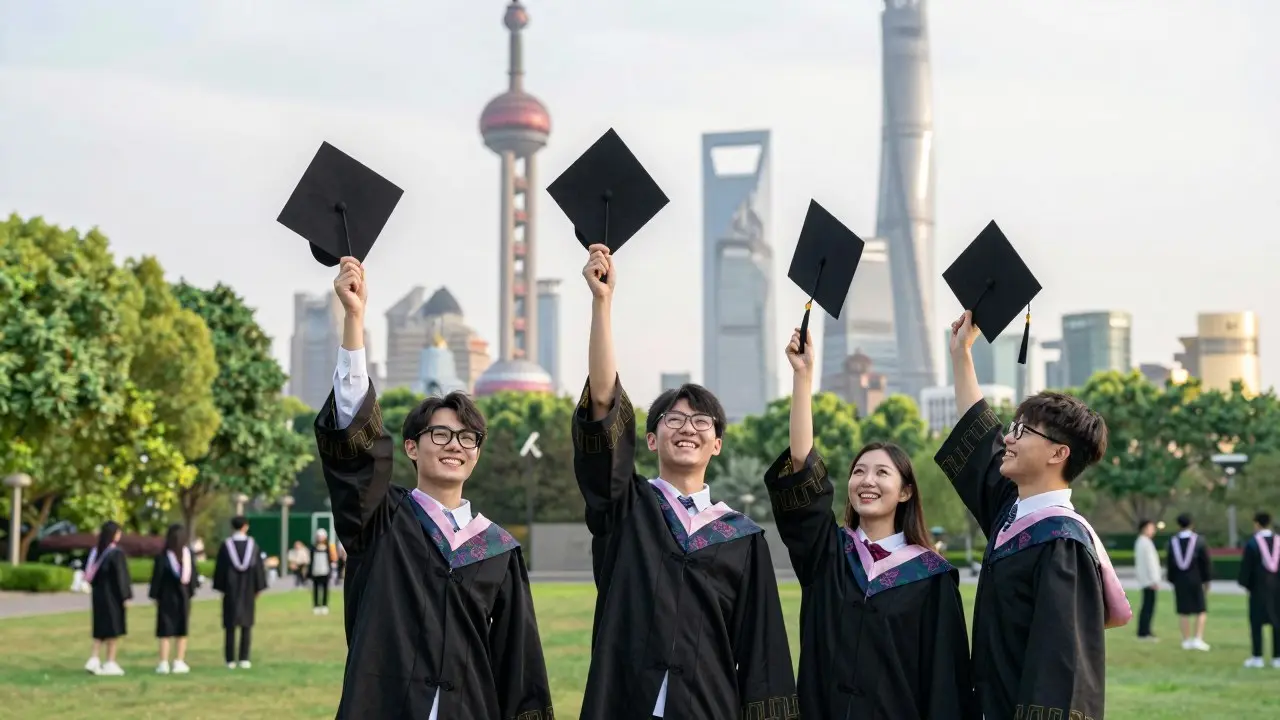 Lớp học viết thư pháp và luyện phát âm tiếng Trung của sinh viên quốc tế tại Trung Quốc